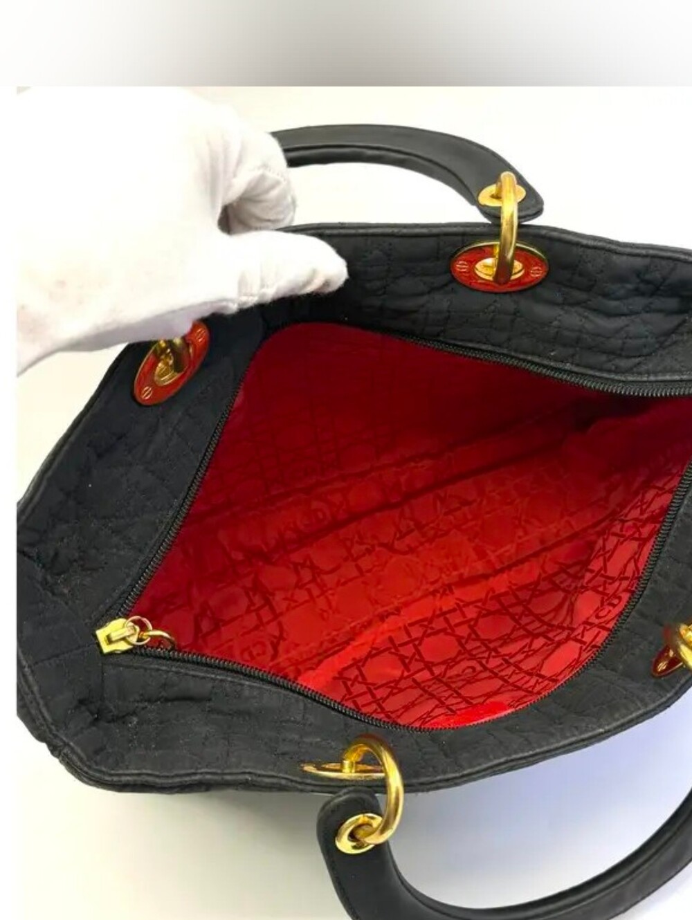Christian Dior Lady Dior Cannage Quilt Nylon Bag - Picture 5 of 15